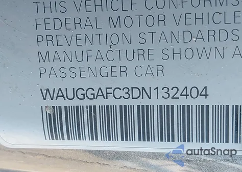 2013 Audi A6 3.0T Premium z USA, uszkodzony, nr VIN WAUGGAFC3DN132404